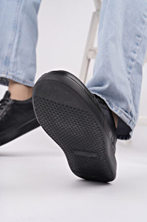 Muggo AGONY Kalın Taban Bağcıklı Hakiki Deri Erkek Günlük Sneaker Spor Ayakkabı