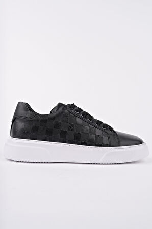 Muggo MORTA Kalın Taban Bağcıklı Hakiki Deri Erkek Günlük Sneaker Spor Ayakkabı