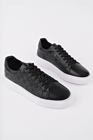 Muggo MORTA Kalın Taban Bağcıklı Hakiki Deri Erkek Günlük Sneaker Spor Ayakkabı