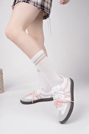Muggo RETRO Çift Bağcıklı Günlük Kadın Sneaker Spor Ayakkabı