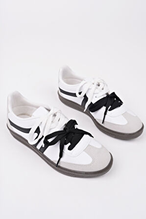 Muggo RETRO Çift Bağcıklı Günlük Kadın Sneaker Spor Ayakkabı