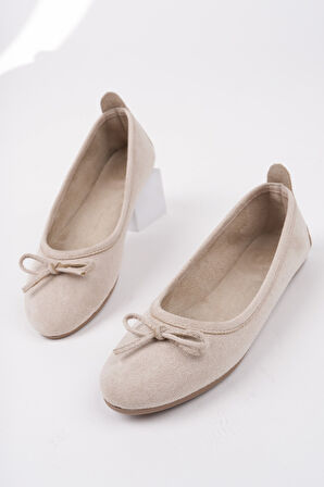 Muggo MİU Fiyonklu Kadın Deri Günlük Babet