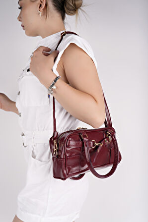 Muggo ROSALİE Kadın Kemer Detaylı El ve Omuz Çantası 