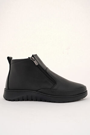 Muggo FENİKS Hakiki Deri Çift Fermuarlı Kadın Bot