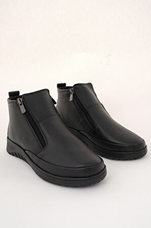 Muggo FENİKS Hakiki Deri Çift Fermuarlı Kadın Bot