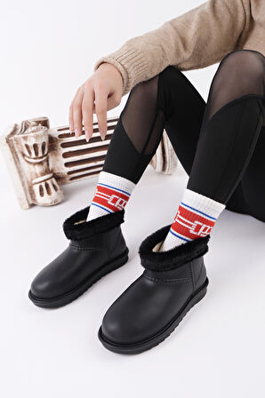 Muggo FROSTY Kadın Kürklü Yağmur Ve Kar Botu