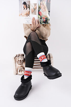 Muggo FROSTY Kadın Kürklü Yağmur Ve Kar Botu