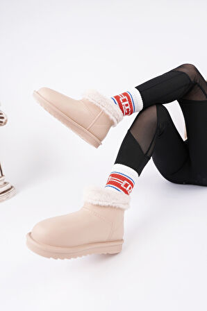 Muggo FROSTY Kadın Kürklü Yağmur Ve Kar Botu