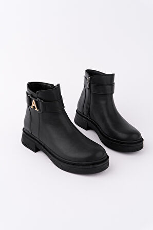 Muggo VENTOZA Kemer ve Toka Detaylı Fermuarlı Kadın Bot