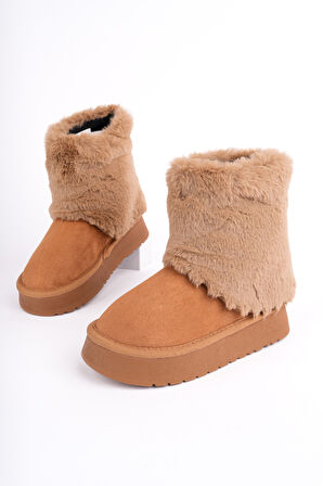 Muggo COZY Kürklü Kalın Taban Çocuk Kışlık Mini Bot