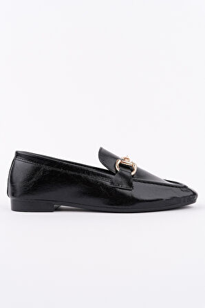 Muggo STRİDE Metal Tokalı Kadın Günlük Loafer Ayakkabı