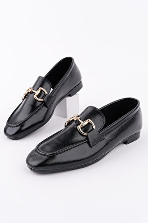 Muggo STRİDE Metal Tokalı Kadın Günlük Loafer Ayakkabı