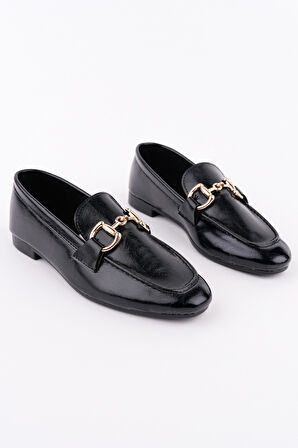 Muggo STRİDE Metal Tokalı Kadın Günlük Loafer Ayakkabı