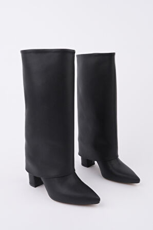 Muggo REBECA Sivri Burun Kalın Topuklu Kadın Çizme