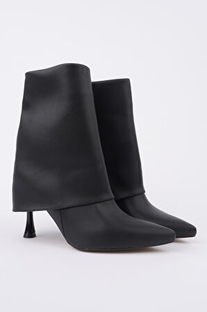 Muggo MARLA Sivri Burun İnce Topuklu Fermuarlı Kadın Bot