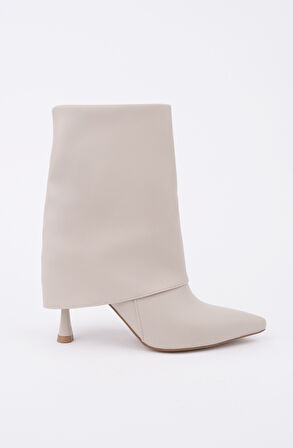 Muggo MARLA Sivri Burun İnce Topuklu Fermuarlı Kadın Bot
