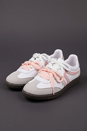 Muggo ETRO Çift Bağcıklı Günlük Kadın Sneaker Spor Ayakkabı