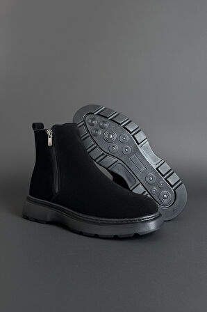 Muggo Chelsea Hakiki Deri Çift Fermuarlı Garantili Erkek Kışlık Bot