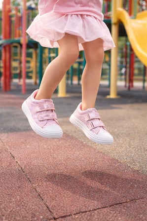 Muggo ORİELLA Kız Çocuk Cırt Cırtlı Simli Günlük Sneaker Spor Ayakkabı