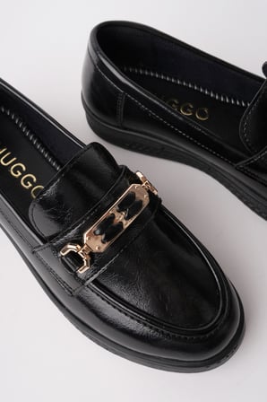 Muggo OXFORDİA Metal Tokalı Kadın Günlük Loafer Ayakkabı