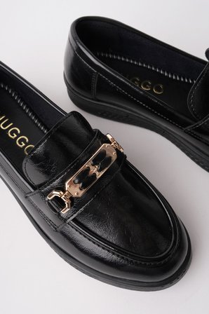 Muggo OXFORDİA Metal Tokalı Kadın Günlük Loafer Ayakkabı