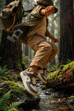 Muggo SNYDER Cırtlı ve Bağcıklı Günlük Çocuk Sneaker Spor Ayakkabı