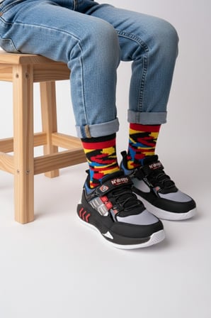 Muggo ZUZU Cırtlı ve Bağcıklı Günlük Çocuk Sneaker Spor Ayakkabı