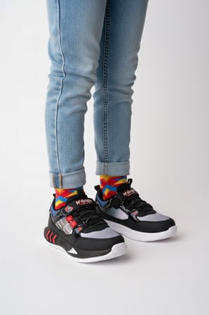 Muggo ZUZU Cırtlı ve Bağcıklı Günlük Çocuk Sneaker Spor Ayakkabı