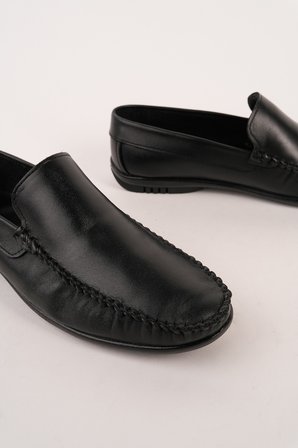 Muggo WİLLS Hakiki Deri Bağcıksız Erkek Günlük Klasik Loafer Ayakkabı
