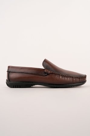 Muggo WİLLS Hakiki Deri Bağcıksız Erkek Günlük Klasik Loafer Ayakkabı