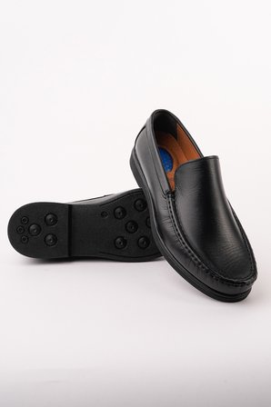 Muggo WİNSOR Hakiki Deri Bağcıksız Rahat Taban Erkek Günlük Klasik Loafer Ayakkabı