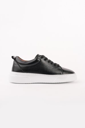 Muggo LEONS Hakiki Deri Erkek Kalın Taban Bağcıklı Günlük Casual Sneaker