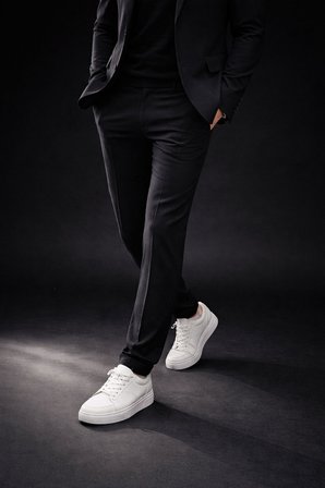Muggo LEONS Hakiki Deri Erkek Kalın Taban Bağcıklı Günlük Casual Sneaker