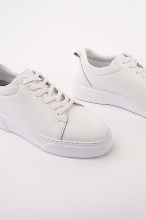 Muggo LEONS Hakiki Deri Erkek Kalın Taban Bağcıklı Günlük Casual Sneaker