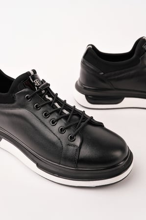 Muggo REİD Hakiki Deri Erkek Kalın Taban Bağcıklı Günlük Casual Sneaker