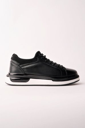 Muggo REİD Hakiki Deri Erkek Kalın Taban Bağcıklı Günlük Casual Sneaker