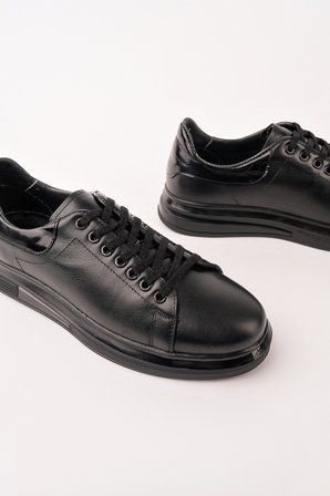Muggo HUDSON Hakiki Deri Erkek Kalın Taban Bağcıklı Günlük Casual Sneaker
