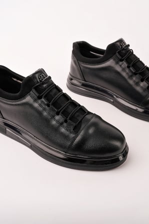 Muggo DUSK Hakiki Deri Erkek Kalın Taban Bağcıklı Günlük Casual Sneaker