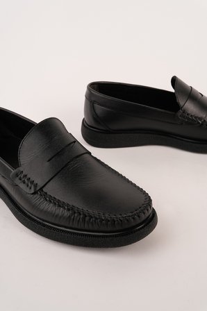 Muggo GENTZ Hakiki Deri Rahat Taban Erkek Günlük Klasik Loafer Ayakkabı