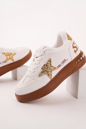 Muggo GALAXY Yıldız Detaylı Bağcıklı Çocuk Günlük Sneaker Spor Ayakkabı