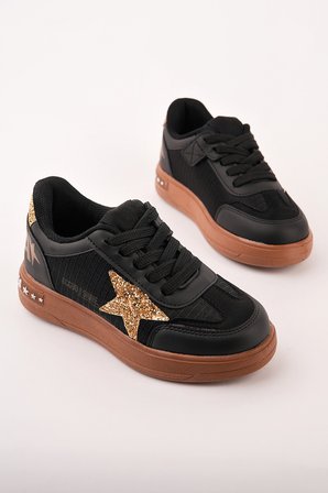 Muggo GALAXY Yıldız Detaylı Bağcıklı Çocuk Günlük Sneaker Spor Ayakkabı