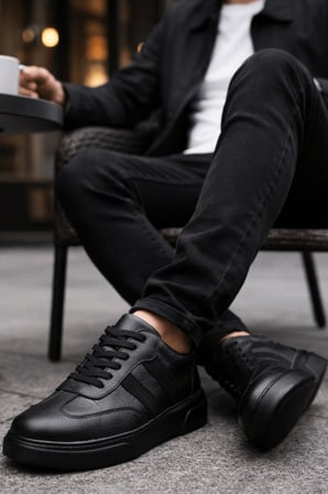 Muggo REEDS Hakiki Deri Bağcıklı Erkek Günlük Sneaker Spor Ayakkabı