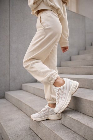 Muggo HYNEX Kadın Kalın Taban Bağcıklı Günlük Sneaker Spor Ayakkabı
