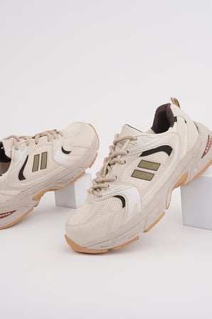Muggo SHİFT Kadın Kalın Taban Bağcıklı Günlük Sneaker Spor Ayakkabı