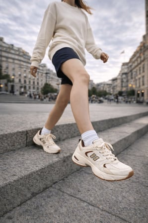 Muggo SHİFT Kadın Kalın Taban Bağcıklı Günlük Sneaker Spor Ayakkabı