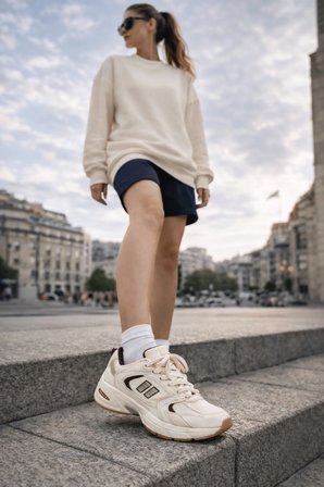 Muggo SHİFT Kadın Kalın Taban Bağcıklı Günlük Sneaker Spor Ayakkabı