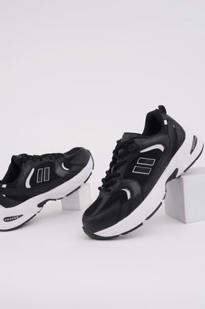Muggo SHİFT Kadın Kalın Taban Bağcıklı Günlük Sneaker Spor Ayakkabı