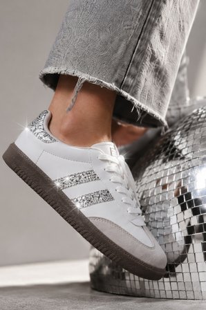 Muggo SPARKLY Kadın Sim Detaylı Günlük Sneaker Spor Ayakkabı