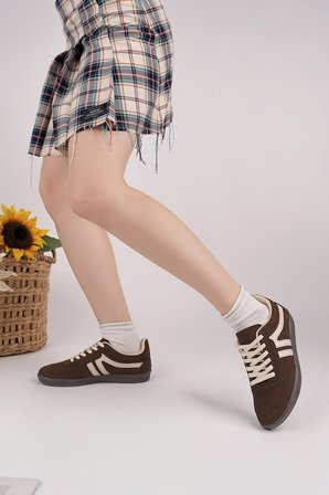 Muggo GARCİA Garantili Unisex Ortopedik Günlük Bağcıklı Yürüyüş Koşu Sneaker Spor Ayakkabı