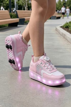 Muggo FLOW Çocuk Işıklı Patenli Tekerlekli Sneaker Spor Ayakkabı